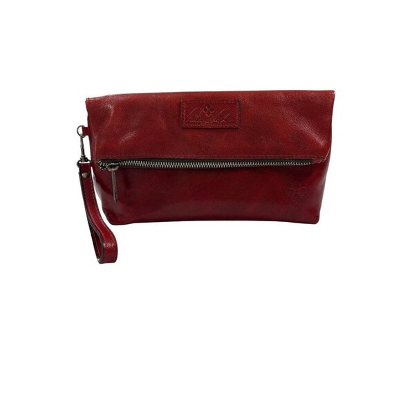 PATRICIA NASH Valerie Ruby Red Leather Wristlet Clutch Purse - Picture 1 of 12